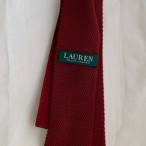 Men’s Ralph Lauren Knit Tie (Cranberry Colour)